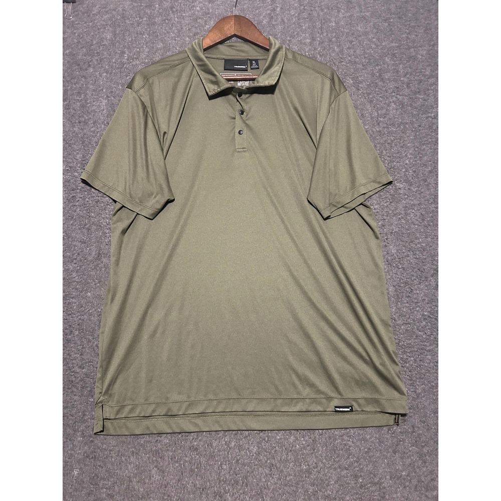 Truewerk tech polo shirt green XL short sleeve outdoors mens